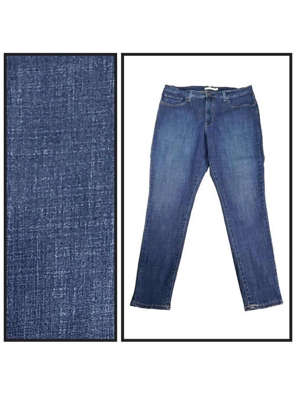 Levi’s Women’s 721 High Rise Skinny Jeans Size 33 Dark Wash Stretch Denim